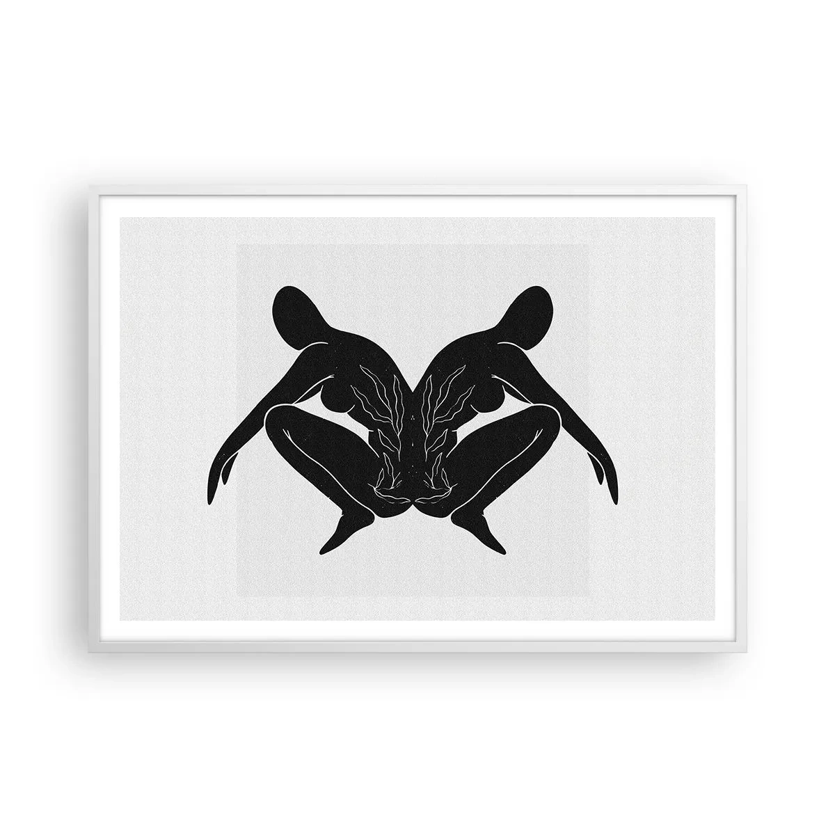 Plakat w białej ramie - Wspólna dusza - 100x70 cm