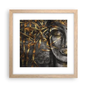 Plakat w ramie jasny dąb - Poczuj spokój - 30x30 cm