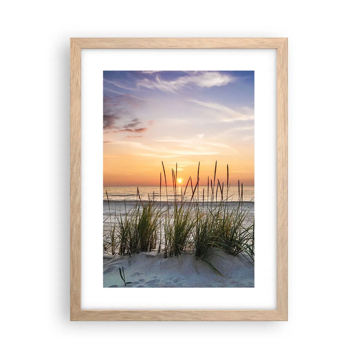 Plakat w ramie jasny dąb - Popatrz, pomyśl, poczuj - 30x40 cm