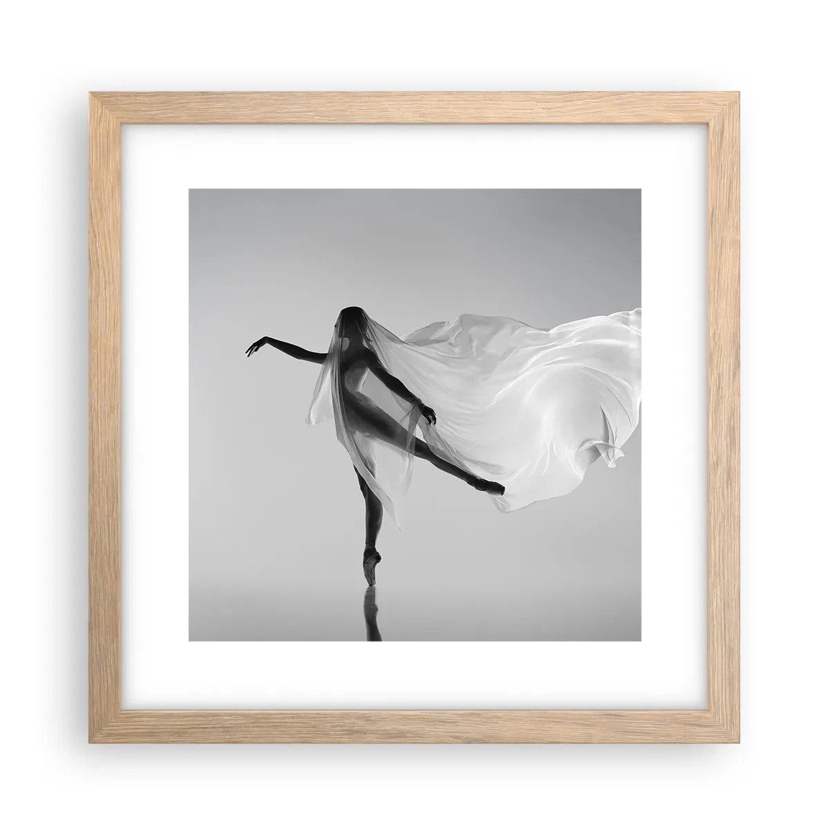 Plakat w ramie jasny dąb - Lekkość i wdzięk - 30x30 cm