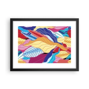 Plakat w czarnej ramie - Kolorowy bałagan - 40x30 cm