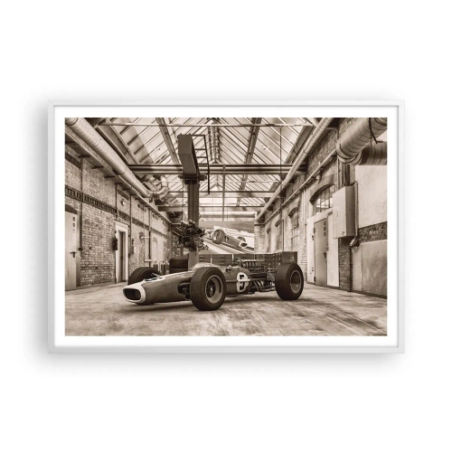 Plakat w białej ramie - Odpoczynek zwycięzcy - 100x70 cm