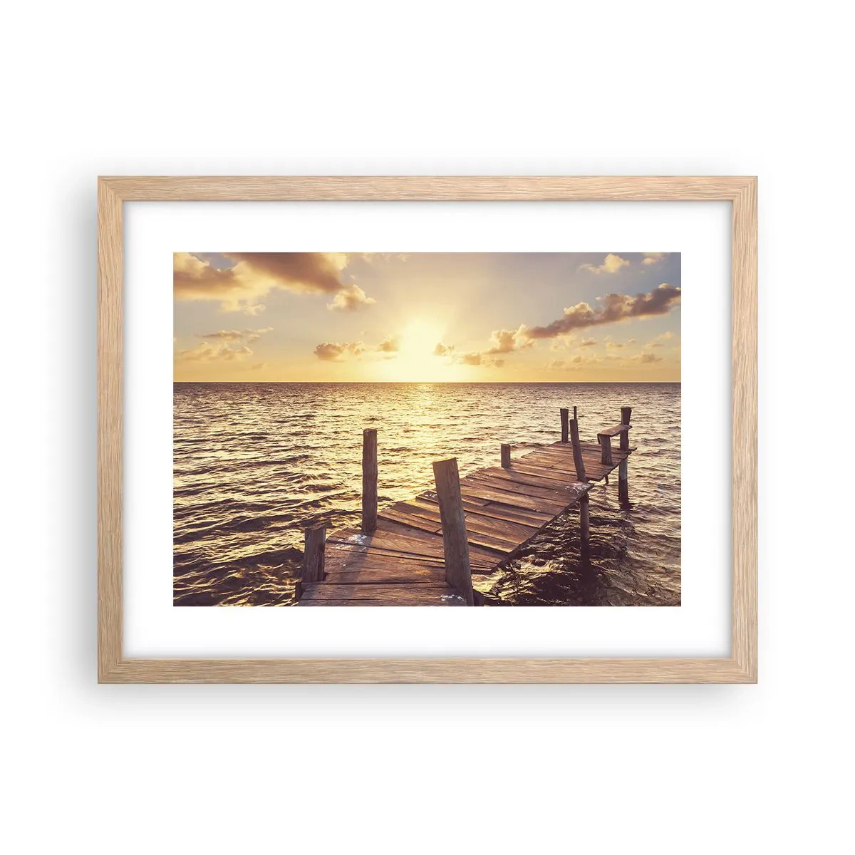 Plakat w ramie jasny dąb - Złota kraina łagodności - 40x30 cm