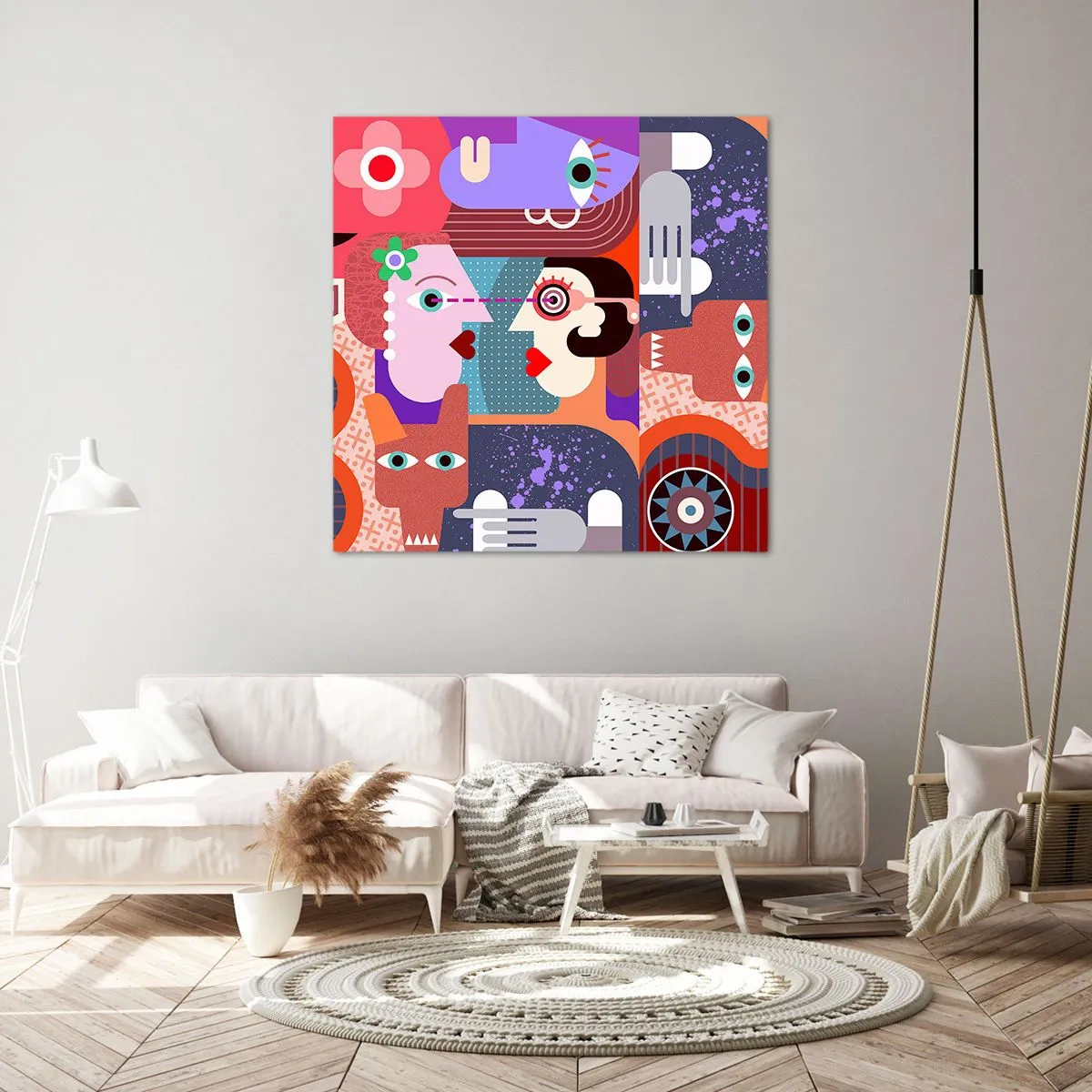 Obraz na płótnie - Oko w oko - 50x50 cm