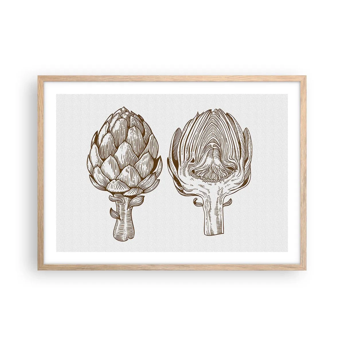 Plakat w ramie jasny dąb - Lekcja anatomii - 70x50 cm