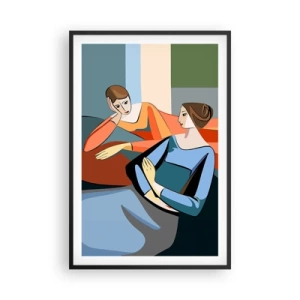 Plakat w czarnej ramie - Chwila zwierzeń - 61x91 cm