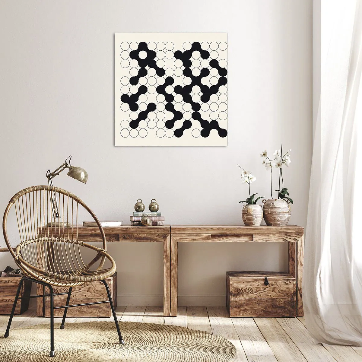 Obraz na płótnie - Chińska gra – wariacja - 40x40 cm