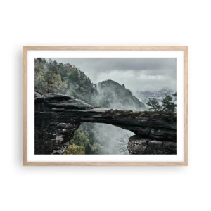 Plakat w ramie jasny dąb - Zaraz się zacznie przygoda - 70x50 cm