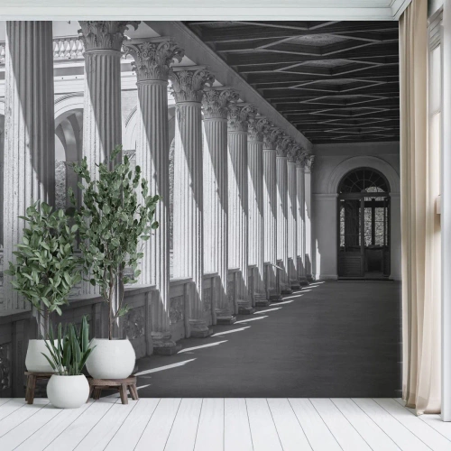 Fototapeta Samoprzylepna Deluxe Sticker - Słoneczna arkada - Kolumny, Architektura, Klasyczny - 100x70 cm