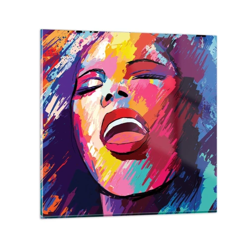 Obraz na szkle - Wyśpiewać całe życie - 30x30 cm