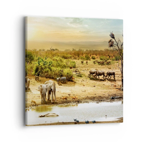 Obraz na płótnie - "Z Edenu zaś wypływała rzeka…" - 40x40 cm