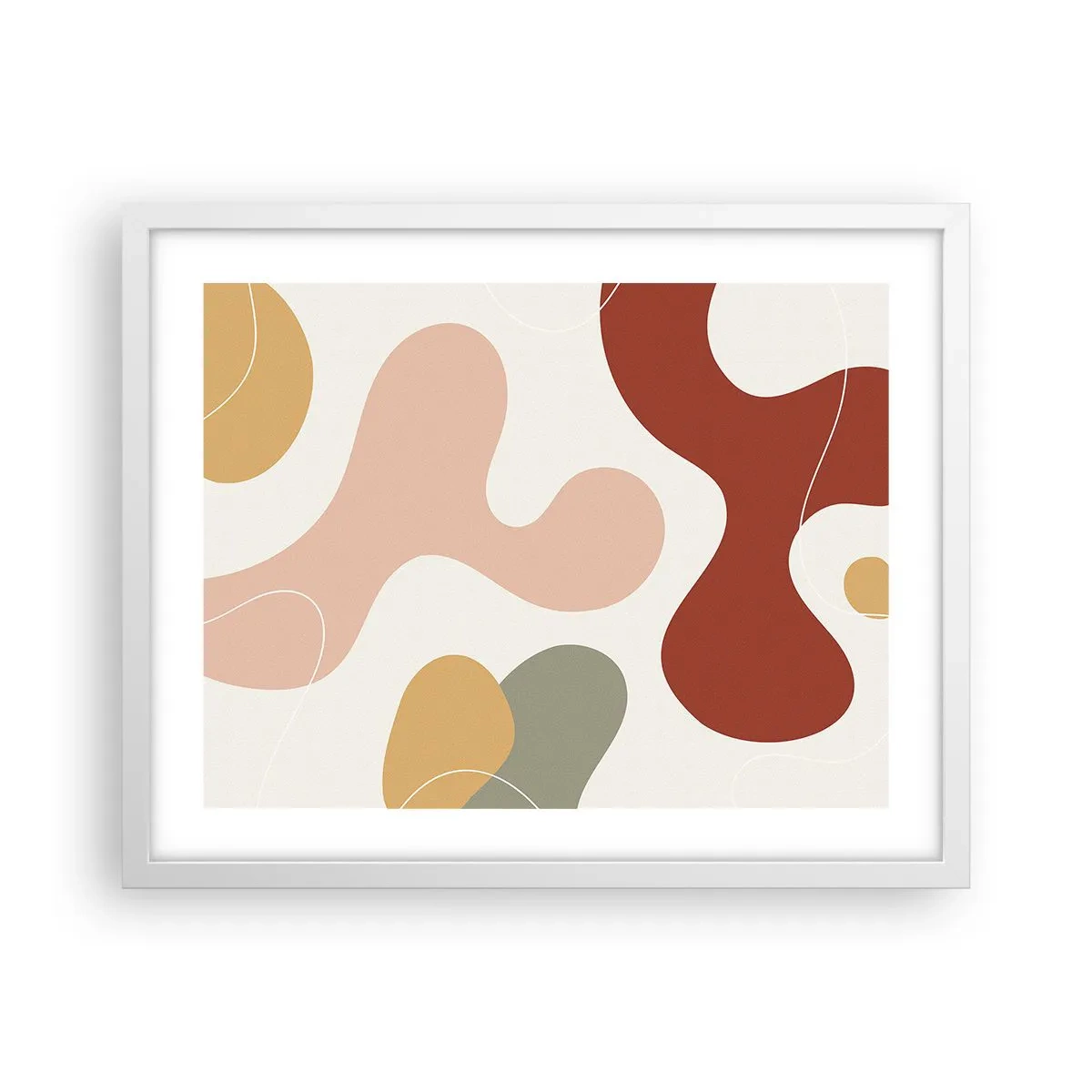 Plakat w białej ramie - Esy czy floresy? - 50x40 cm