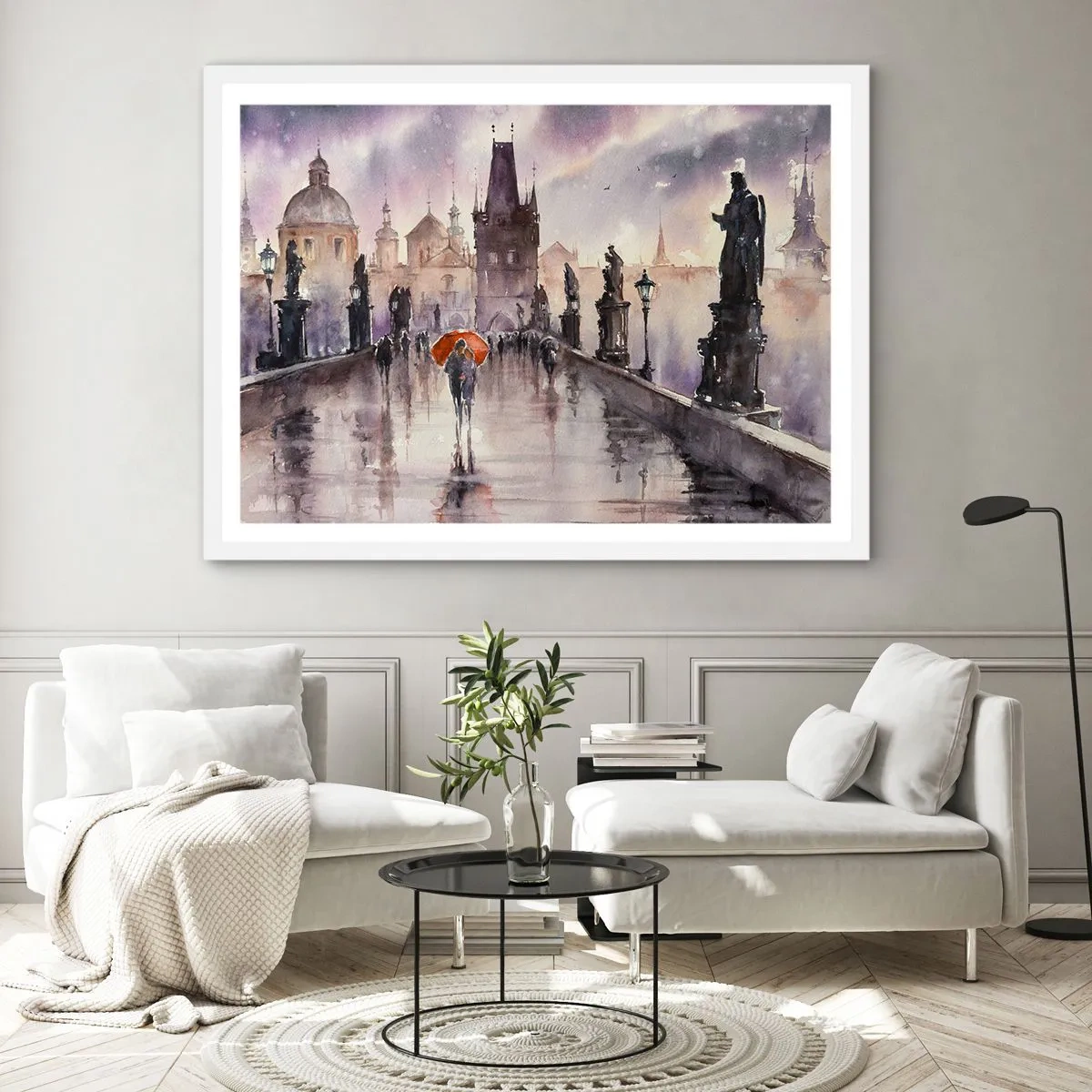 Plakat w białej ramie - Ludzie się nie zmieniają - 100x70 cm