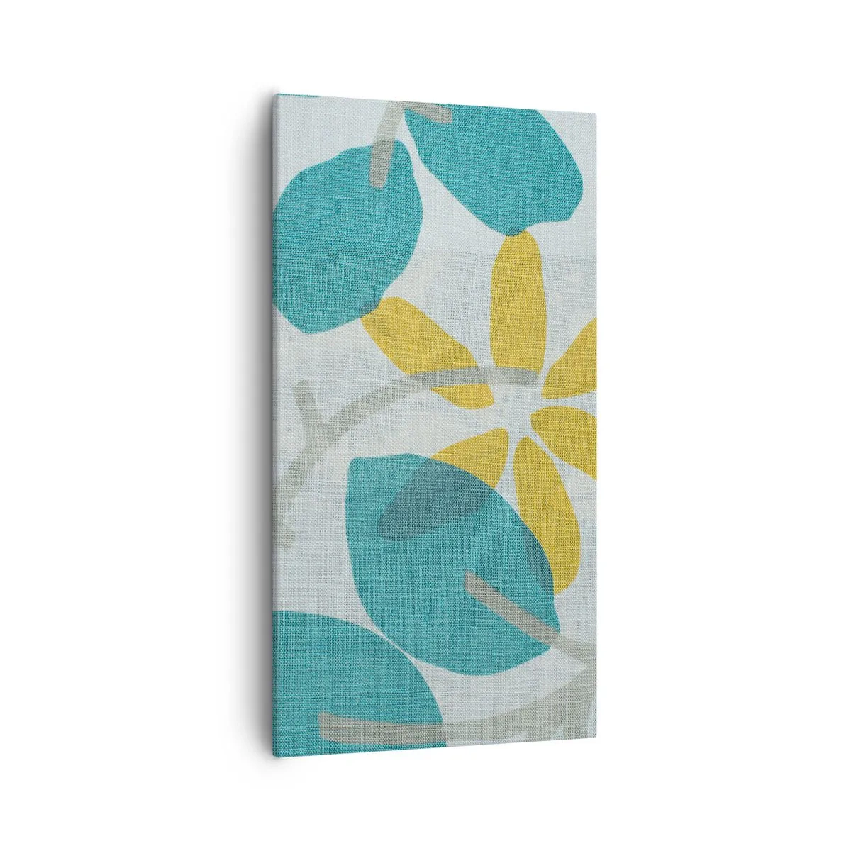 Obraz na płótnie - Wśród lazurowych liści - 55x100 cm