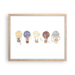 Plakat w ramie jasny dąb - Przyjaciele w podróży - 50x40 cm