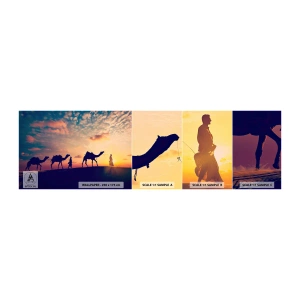 Fototapeta Próbka Samoprzylepna Deluxe Sticker - Tajemniczy duch orientu - Krajobraz, Pustynia, Wielbłąd - 100x30 cm