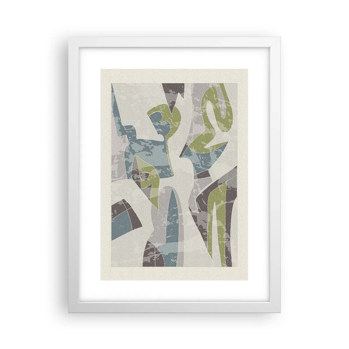 Plakat w białej ramie - Kompozycja za szybą - 30x40 cm