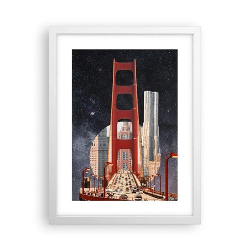 Plakat w białej ramie - Zawsze w centrum - 30x40 cm