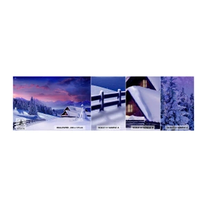 Fototapeta Próbka Standard Eco - Cicha noc - Krajobraz, Zima, Alpy - 100x30 cm