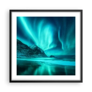Plakat w czarnej ramie - Cuda północy - 50x50 cm