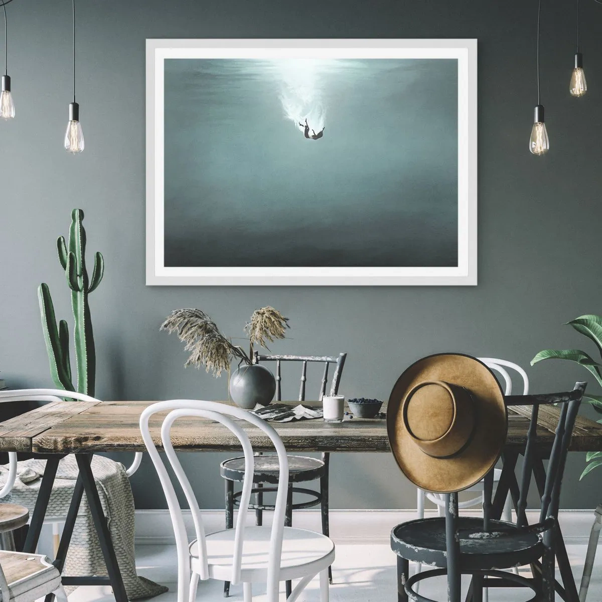 Plakat w białej ramie - W objęciach oceanu - 91x61 cm