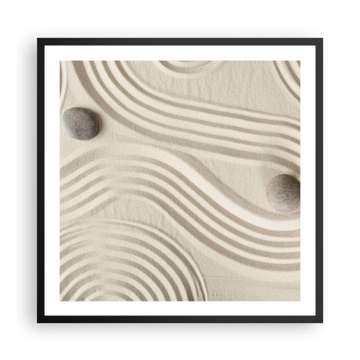 Plakat w czarnej ramie - Dotyk ciepła - 60x60 cm