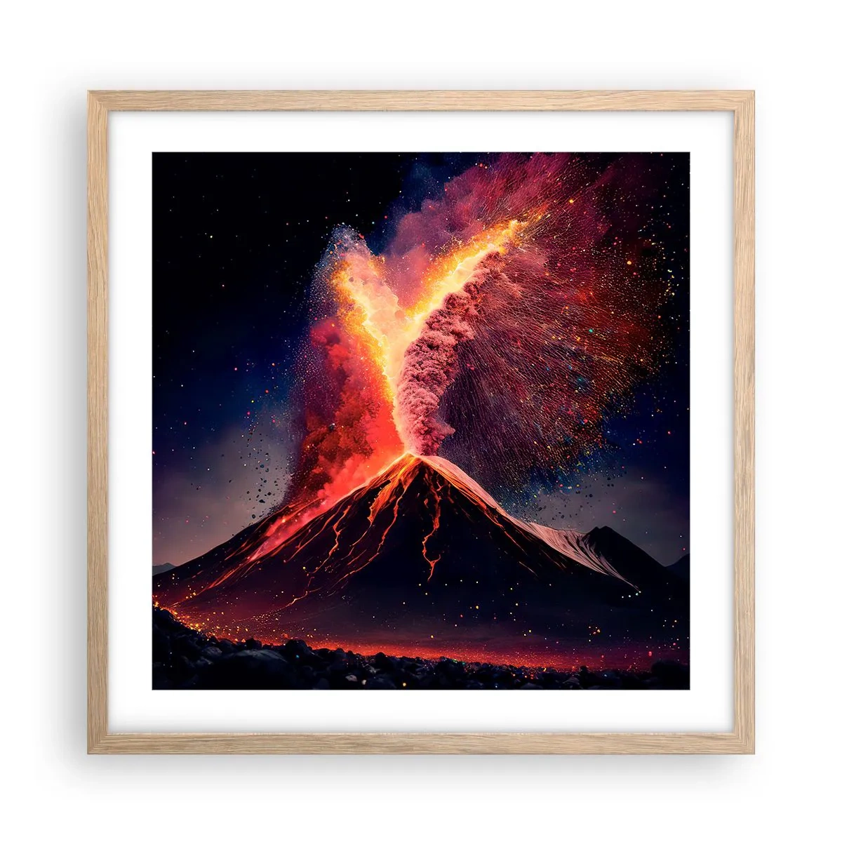 Plakat w ramie jasny dąb - Piękno i groza - 50x50 cm