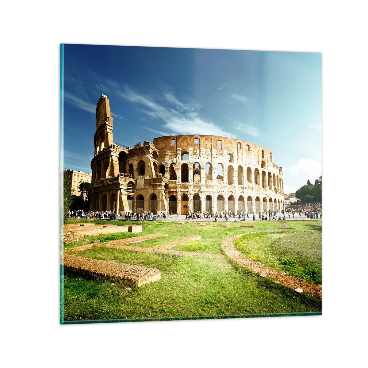 Obraz na szkle - Jeszcze słychać szczęk broni - 40x40 cm