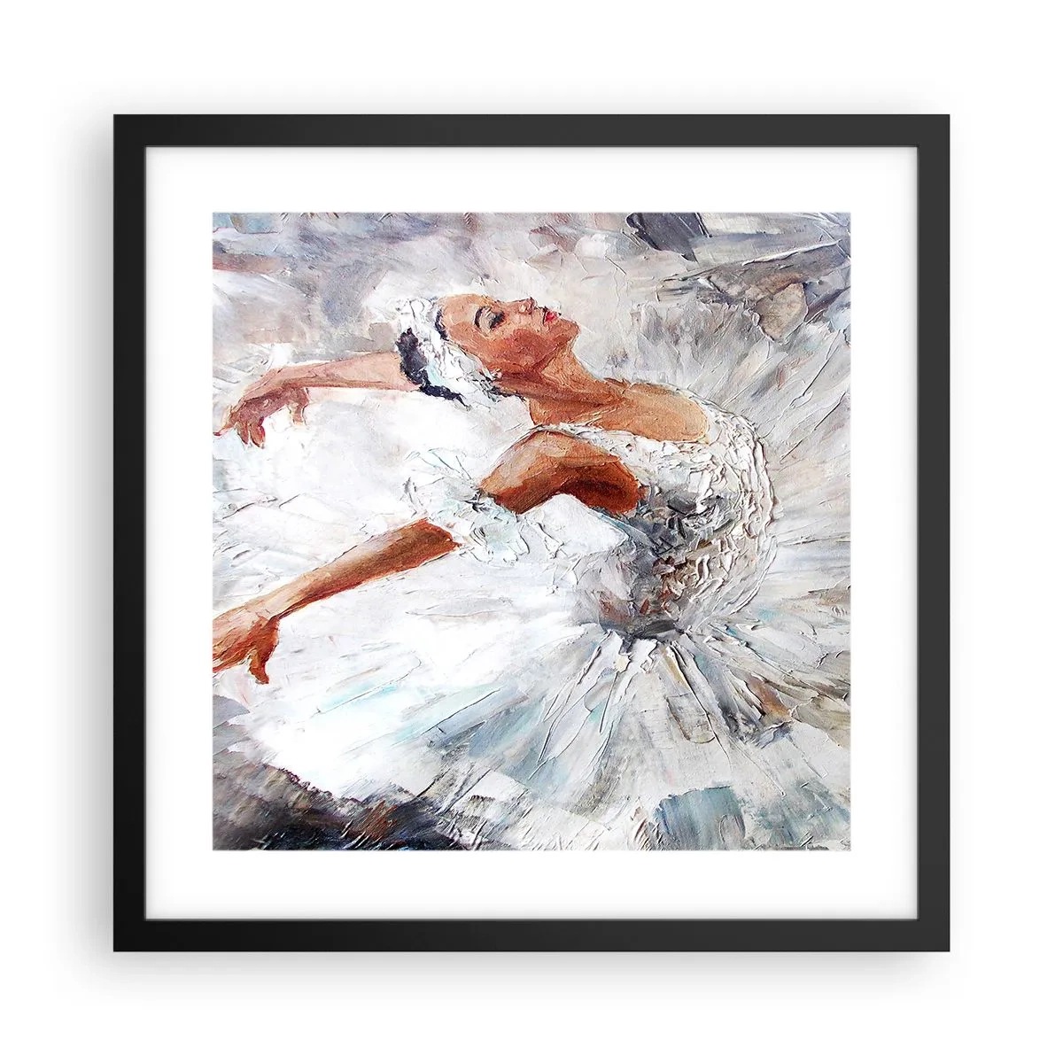 Plakat w czarnej ramie - Delikatna i lekka jak tiul - 40x40 cm