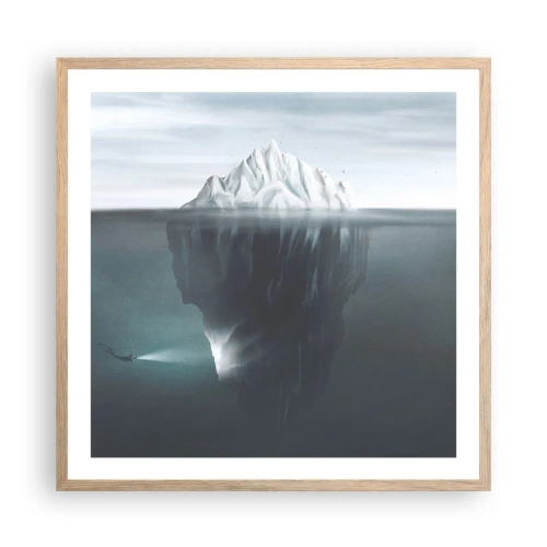 Plakat w ramie jasny dąb - Podwodna tajemnica - 60x60 cm