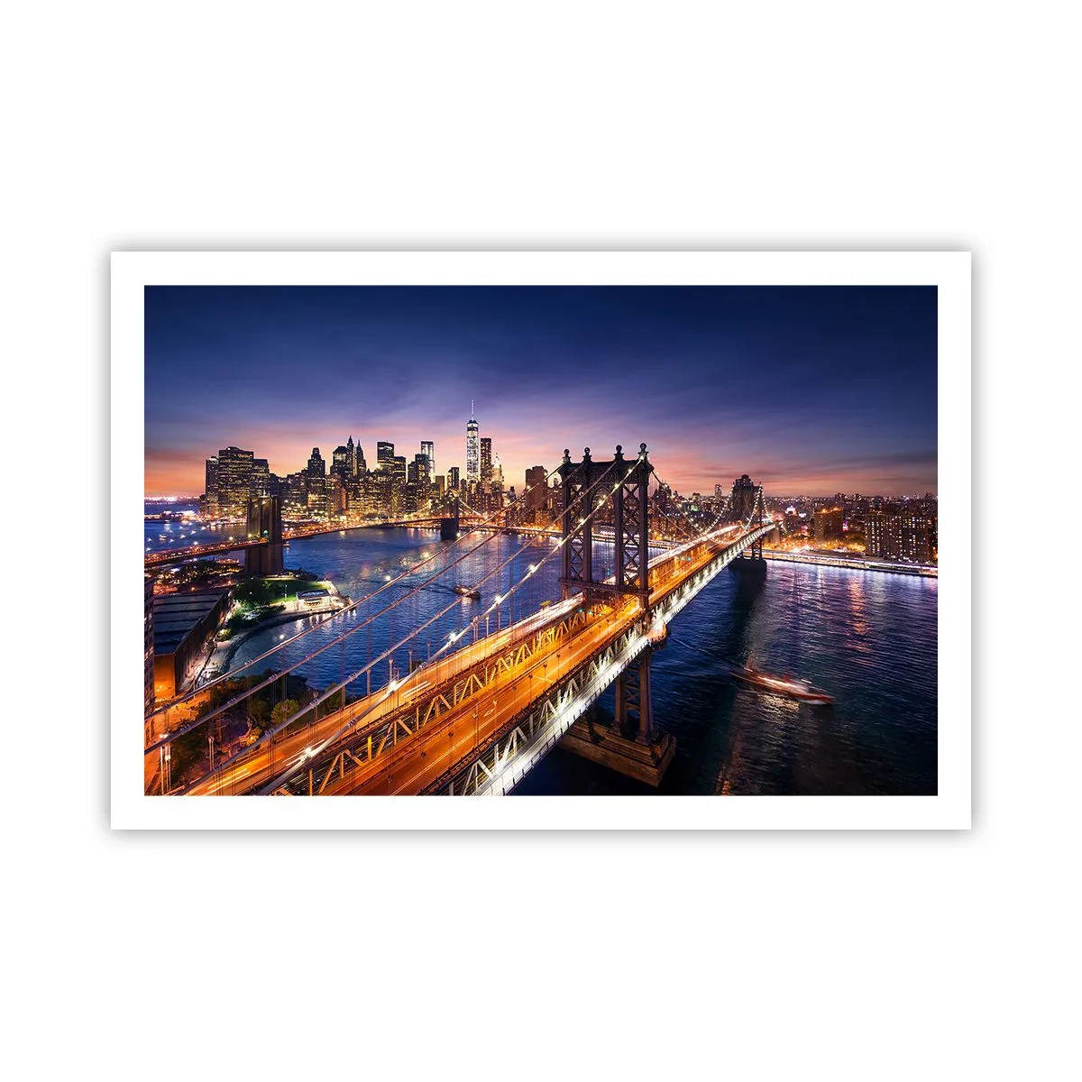 Plakat - Świetlistym mostem do serca miasta - 91x61 cm