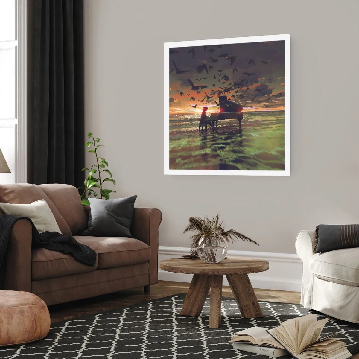 Plakat - Koncert na fortepian i fale - 40x40 cm