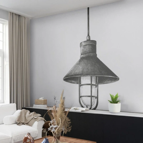 Fototapeta Premium Canvas - Jak przed laty… - Lampa, Rysunek, Ołówkowy - 250x175 cm