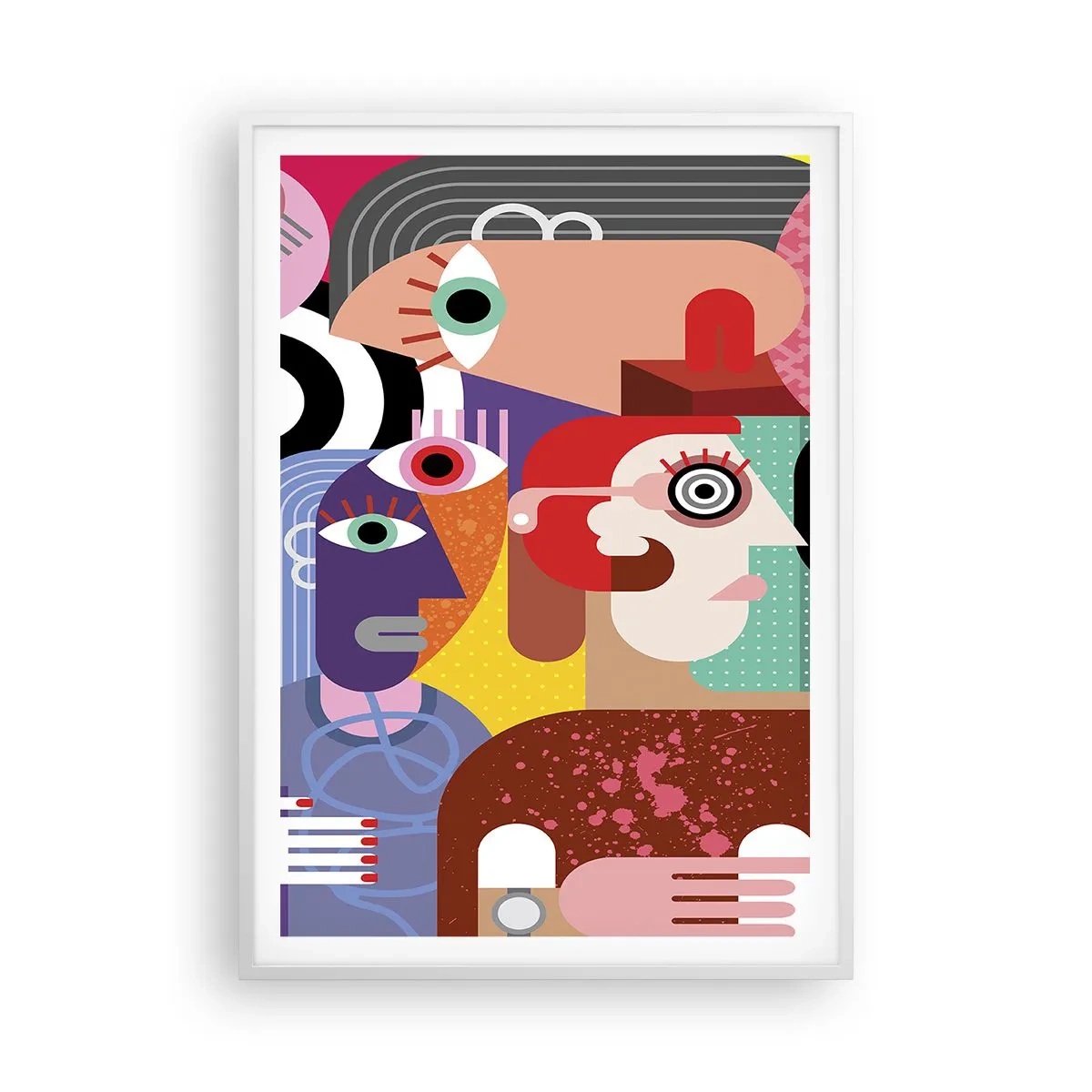 Plakat w białej ramie - My od pana Picassa - 70x100 cm