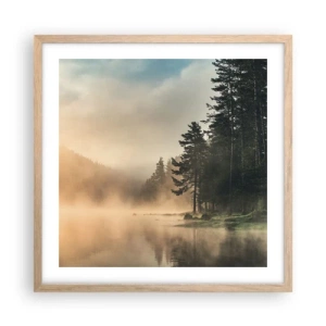 Plakat w ramie jasny dąb - Narodziny dnia - 50x50 cm