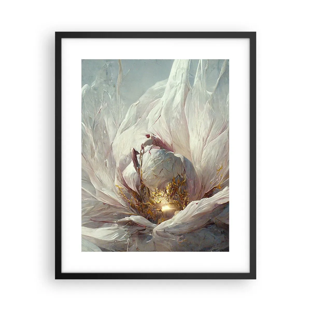 Plakat w czarnej ramie - Rozkwita raz na sto lat - 40x50 cm