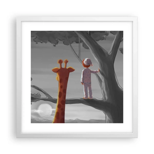 Plakat w białej ramie - To się naprawdę dzieje - 40x40 cm