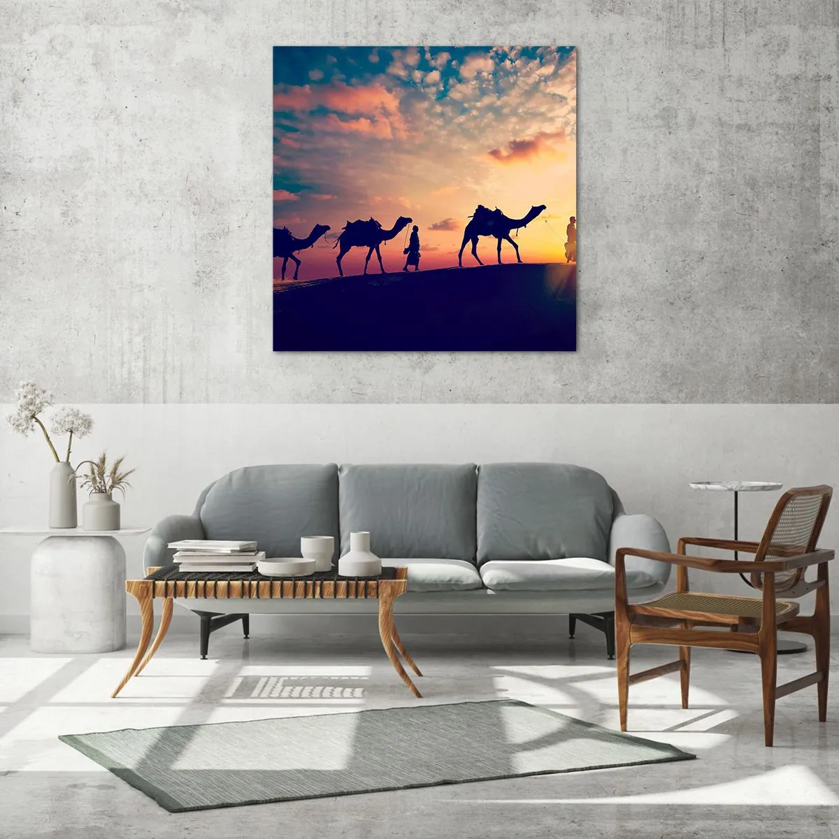 Obraz na szkle - Tajemniczy duch orientu - 70x70 cm