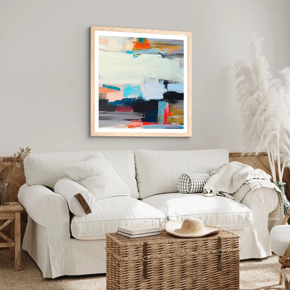 Plakat w ramie jasny dąb - Jest metoda? - 60x60 cm