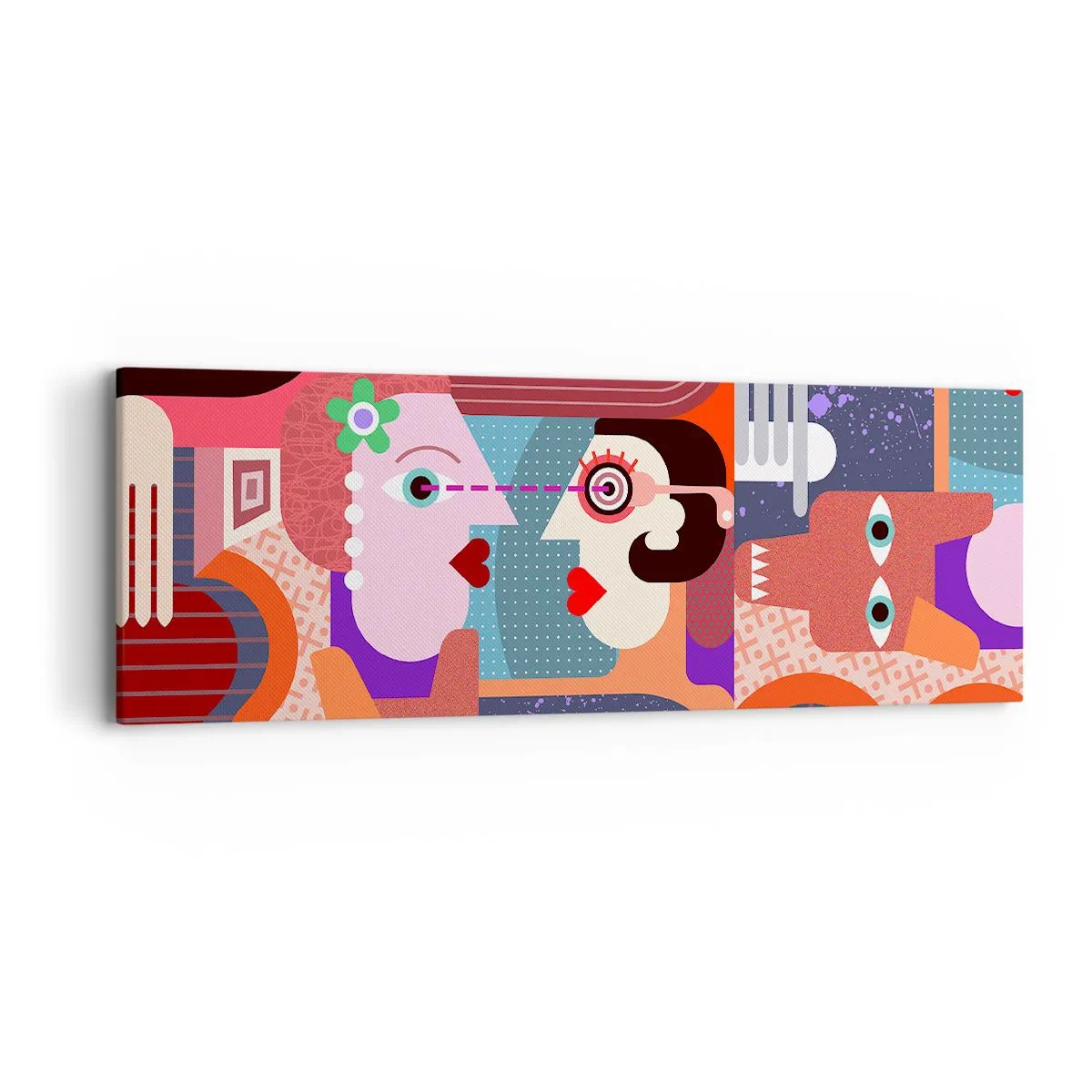 Obraz na płótnie - Oko w oko - 90x30 cm