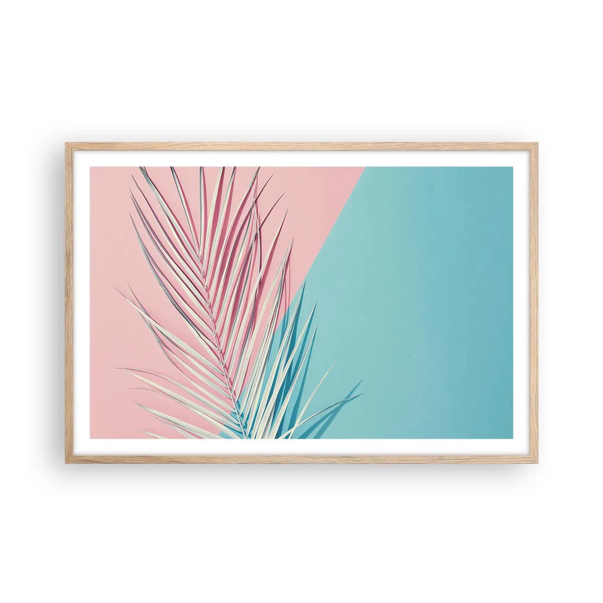 Plakat w ramie jasny dąb - Tropikalna impresja - 91x61 cm