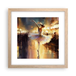 Plakat w ramie jasny dąb - Cud na ulicy - 30x30 cm