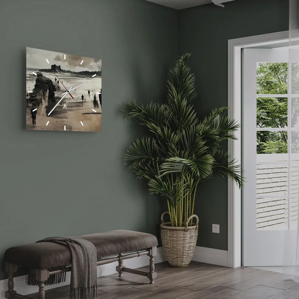 Zegar ścienny - Przywołani - 40x40 cm