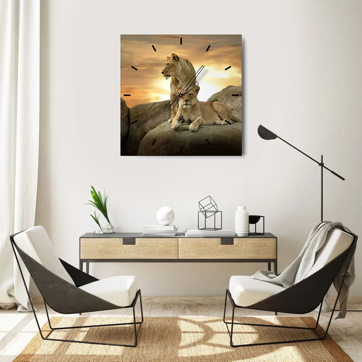 Zegar ścienny - Królewski majestat - 40x40 cm