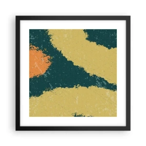 Plakat w czarnej ramie - Abstrakcja – powolnym ruchem - 40x40 cm