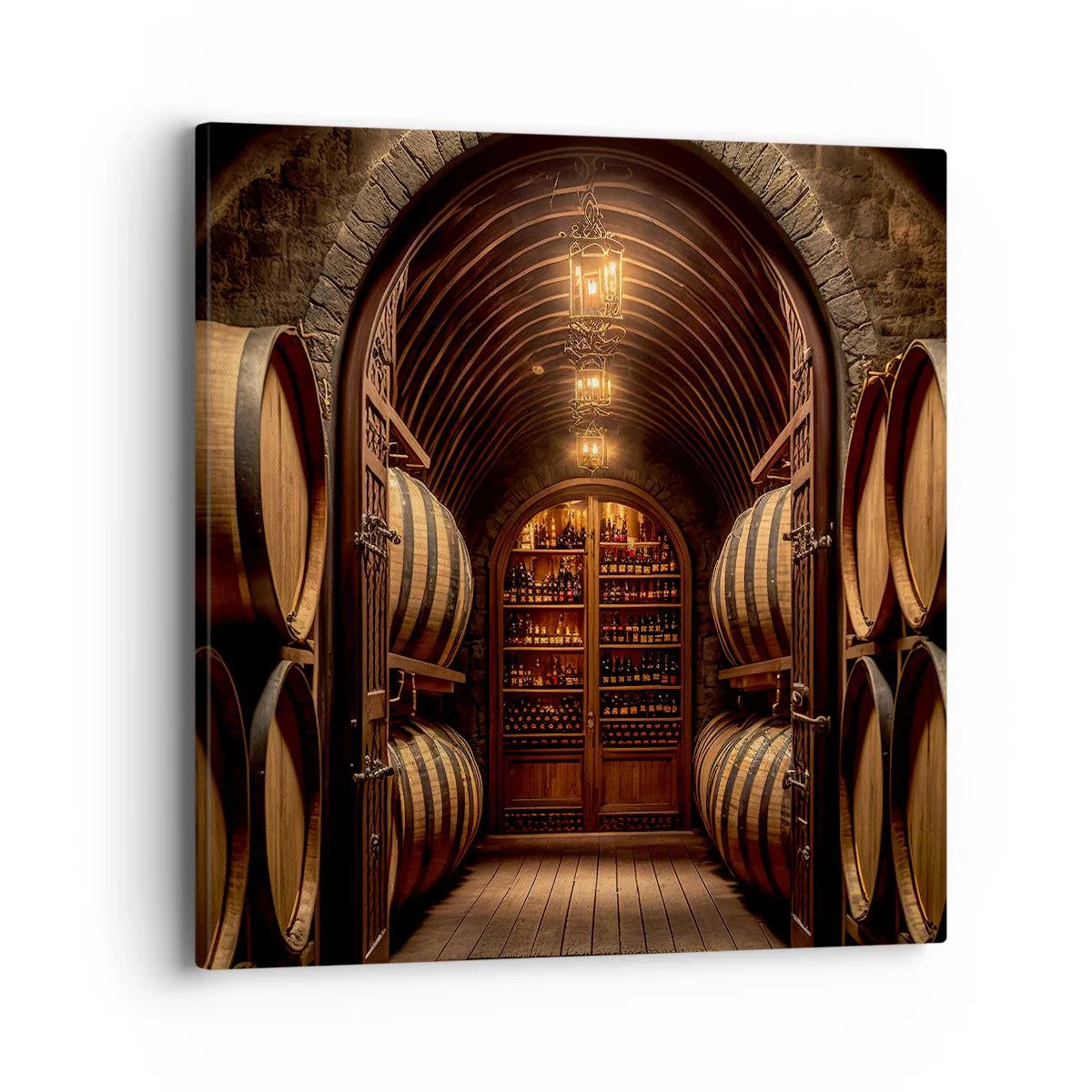 Obraz na płótnie - Klimatyczna piwnica - 40x40 cm