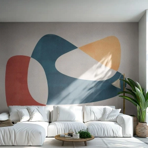 Fototapeta Premium Sand - Abstrakcyjne formy organiczne w stonowanych kolorach - 100x70cm - Wpływy i metamorfozy - Nowoczesna dekoracja ścienna do salonu, kuchni i sypialni ARTTOR
