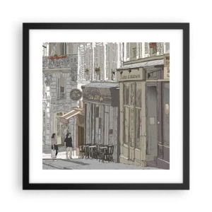 Plakat w czarnej ramie - Miejskie radości - 40x40 cm