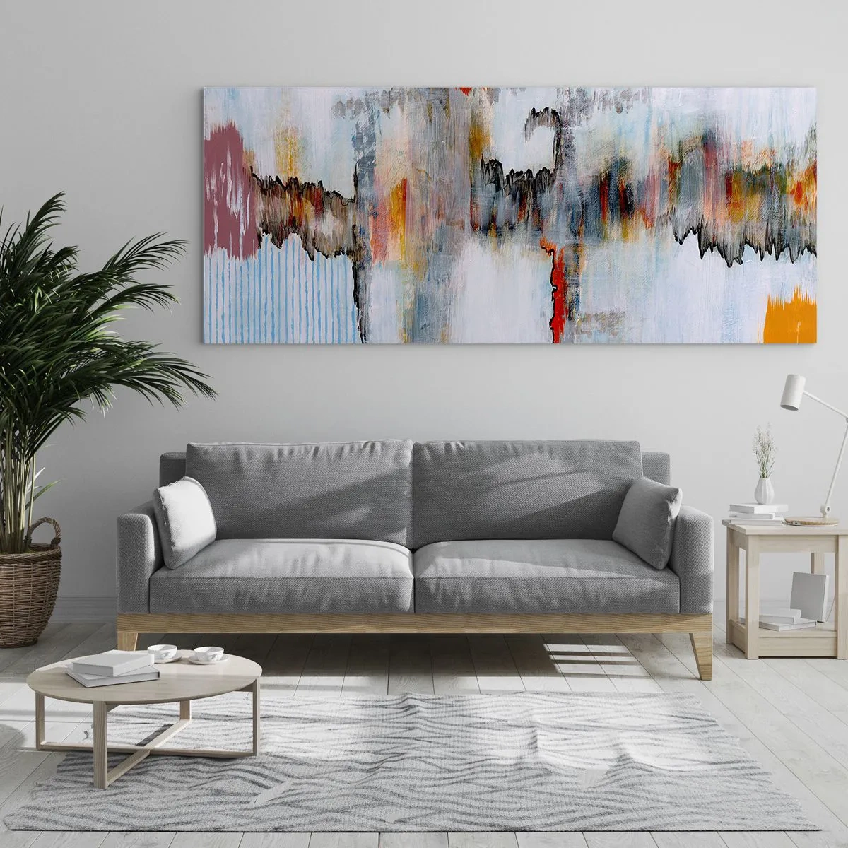 Obraz na szkle - Patykiem na wodzie - 100x40 cm
