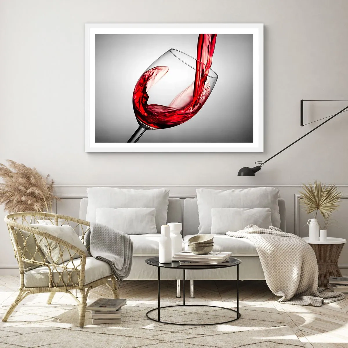 Plakat w białej ramie - Barwa - ruch - dźwięk - 100x70 cm